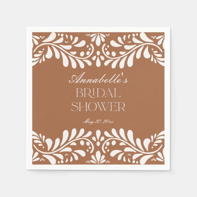 Serviette En Papier Carrelage Clay Talavera Fête de mariage espagnole  (Devant)