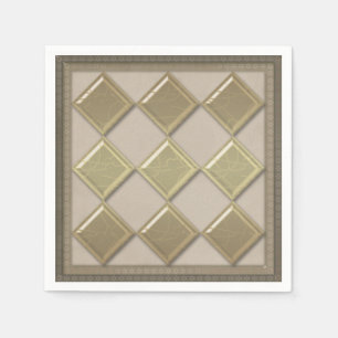 Serviette En Papier Carrelage en verre 3D couleur beige