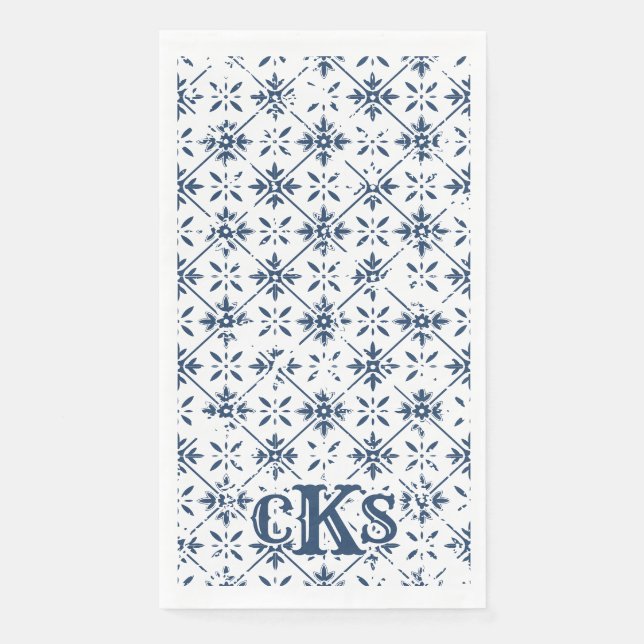 Serviette En Papier Carrelage espagnol désorganisé | Serviettes en pap (Devant)