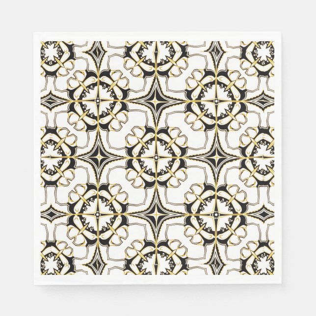Serviette En Papier Carrelage Luxe vintage (Devant)