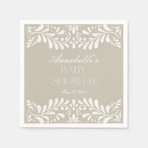 Serviette En Papier Carrelage Talavera beige Baby shower Fiesta espagn