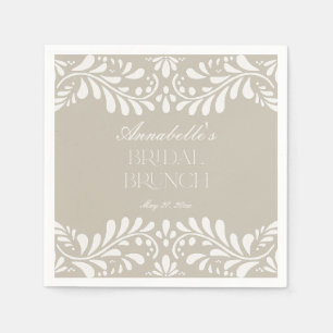 Serviette En Papier Carrelage Talavera beige Brunch de mariage espagno