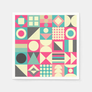 Serviette En Papier Carrés Abstraits 110419