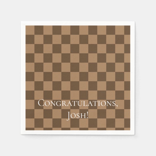 Serviette En Papier Carrés au chocolat doux (Devant)