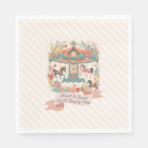 Serviette En Papier Carrousel Chic Carnival Carnival Anniversaire