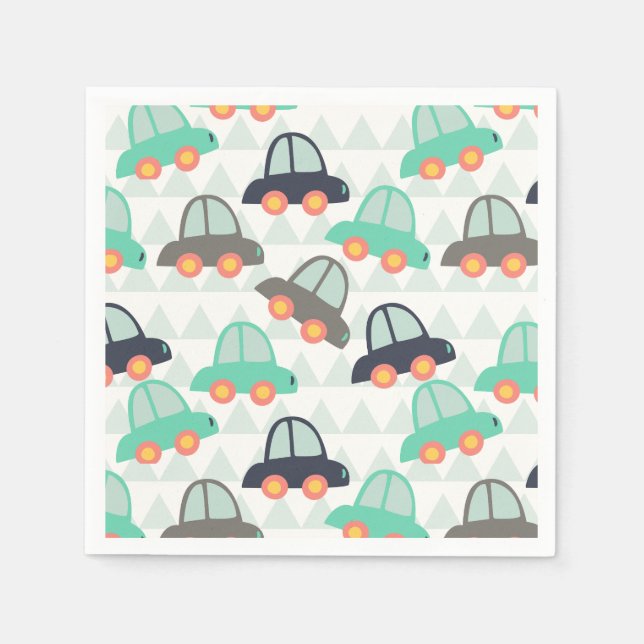 Serviette En Papier Cars et More (Devant)