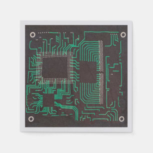 Serviette En Papier Carte à circuit électrique Cocktail Napkins
