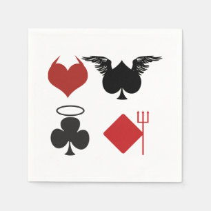 Serviette En Papier Carte Angel et Diable convient Papier Napkin
