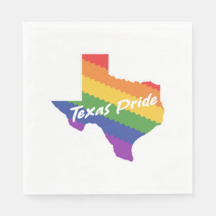 Serviette En Papier Carte arc-en-ciel du Texas Design pour LGBT+ Texan