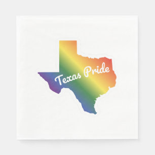 Serviette En Papier Carte arc-en-ciel du Texas pour fiers Texans LGBT+