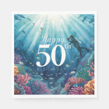 Carte d'anniversaire sous-marine pour 50 ans de pl
