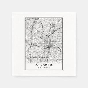 Serviette En Papier Carte d'Atlanta