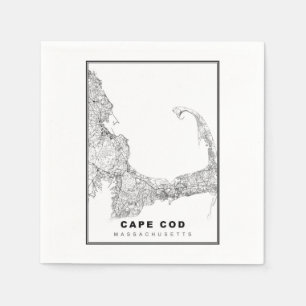Serviette En Papier Carte de Cape Cod
