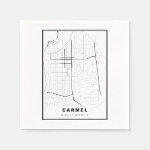 Serviette En Papier Carte de Carmel-by-the-Sea