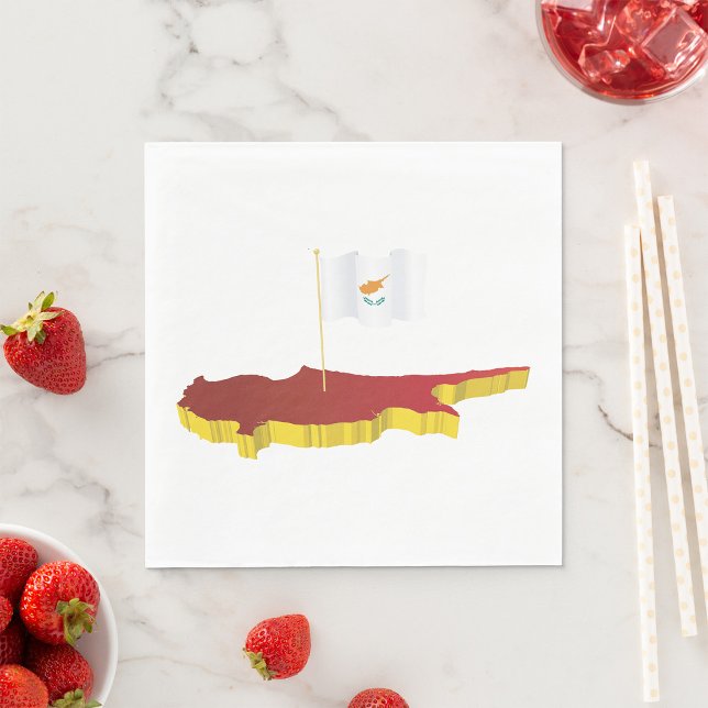 Serviette En Papier Carte de Chypre (Créateur téléchargé)