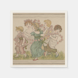 Serviette En Papier Carte de la Saint-Valentin antique, Kate Greenway,