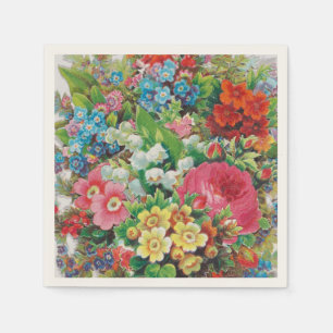 Serviette En Papier Carte de la Saint-Valentin de l'ère victorienne, B