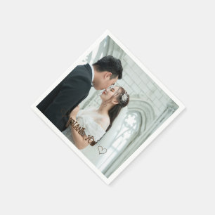 Serviette En Papier Carte de la typographie personnalisée