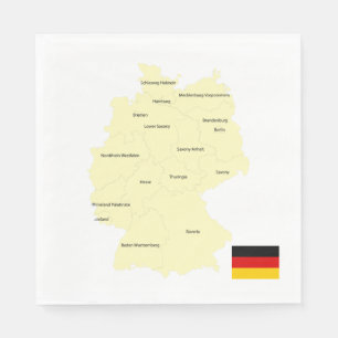 Serviette En Papier Carte De L'Allemagne