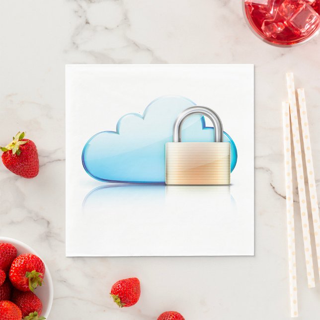 Serviette En Papier Carte de sécurité Internet cadenas sécurisé (Créateur téléchargé)