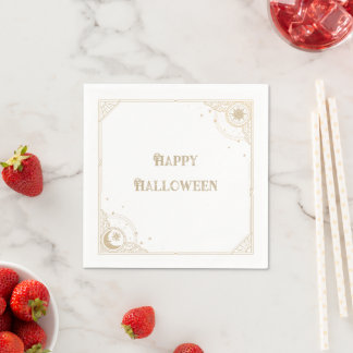 Serviette En Papier Carte de Tarot Céleste Joyeux Halloween