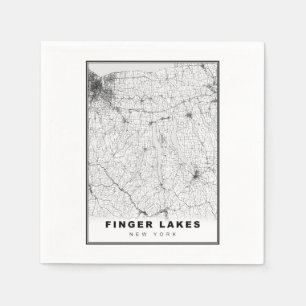 Serviette En Papier Carte des Finger Lakes