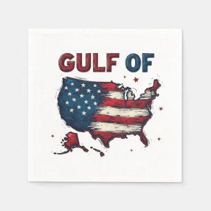 Serviette En Papier Carte du golfe d'Amérique USA Trump USA Golfe du M