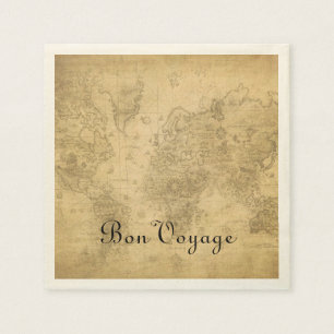 Serviette En Papier Carte du monde