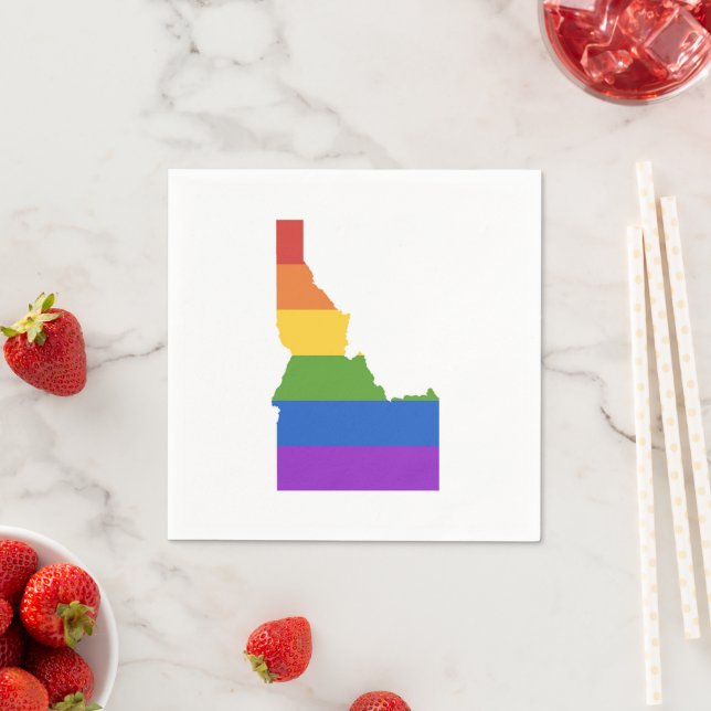 Serviette En Papier Carte Gay des États-Unis | Etat de l'Idaho (En situation)