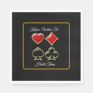 Serviette En Papier Carte Shark Poker Party