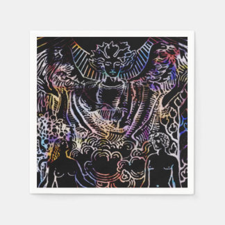 Serviette En Papier Carte Tarot Lovers Noir