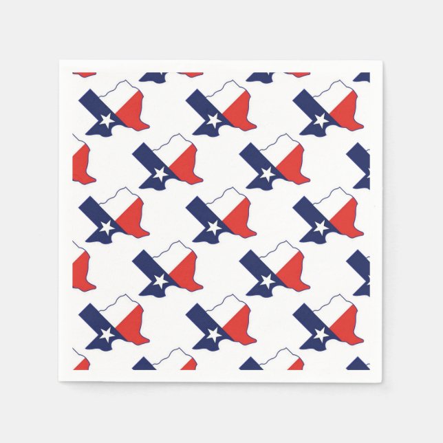 SERVIETTE EN PAPIER CARTE TEXAS (Devant)