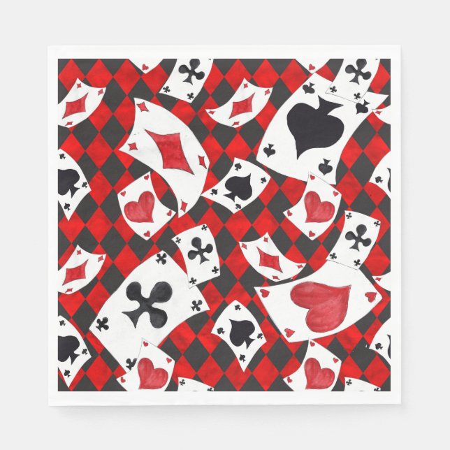 Serviette En Papier Cartes à jouer (Devant)