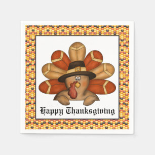 Serviette En Papier Cartes en papier Thanksgiving Holiday Turkey
