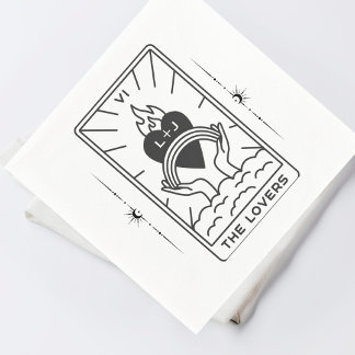 Serviette En Papier Cartes Tarot | Shower de Mariage | Mariage | Tarot