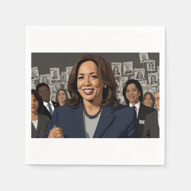 Serviette En Papier Carton de Kamala Harris (Devant)