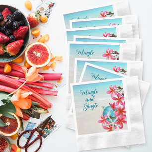 Serviette En Papier Cartons d'invitation à une fête de vacances tropic
