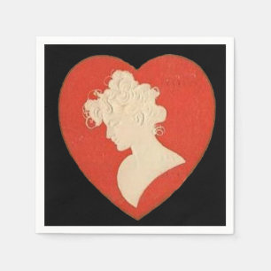 Serviette En Papier Cartons en papier de la vintage dame Valentine