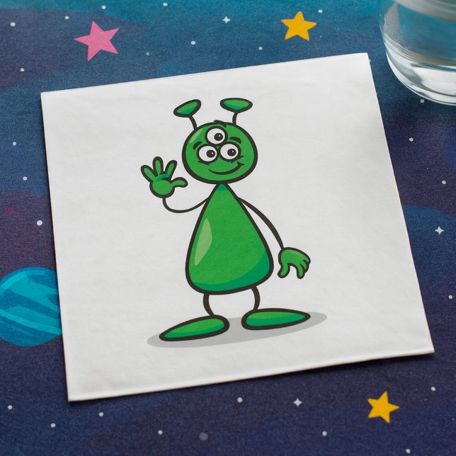 Serviette En Papier Cartoon Martian (Créateur téléchargé)