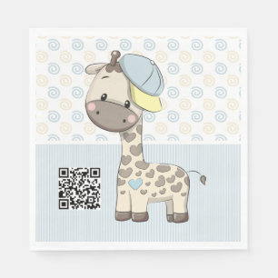 Serviette En Papier Cartoon personnalisé Baby Boy Giraffe Papier Napki