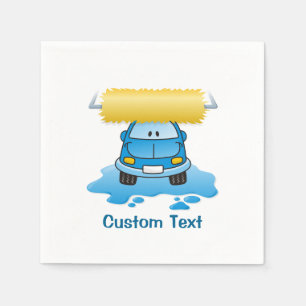 Serviette En Papier Carwash serviettes de dessin animé