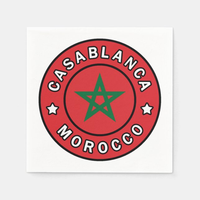 Serviette En Papier Casablanca Maroc (Devant)