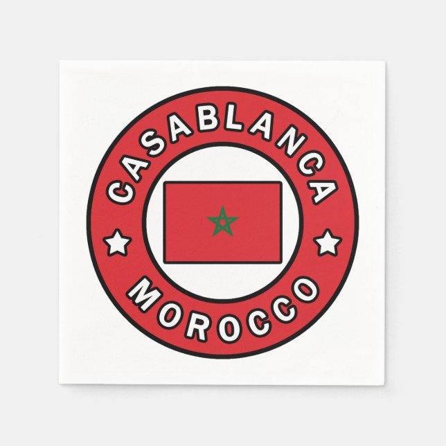 Serviette En Papier Casablanca Maroc (Devant)