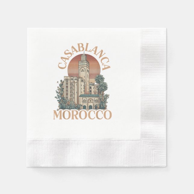 Serviette En Papier casablanca maroc (Devant)