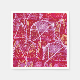 SERVIETTE EN PAPIER CASIERS À CRABES ABSTRAITS