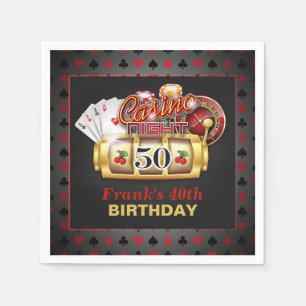 Serviette En Papier Casino Anniversaire Papier Naples - 50ème Annivers