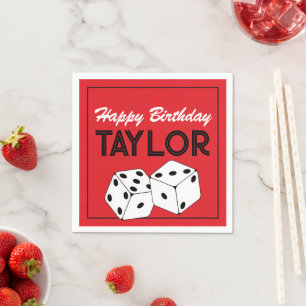 Serviette En Papier Casino Dice Anniversaire