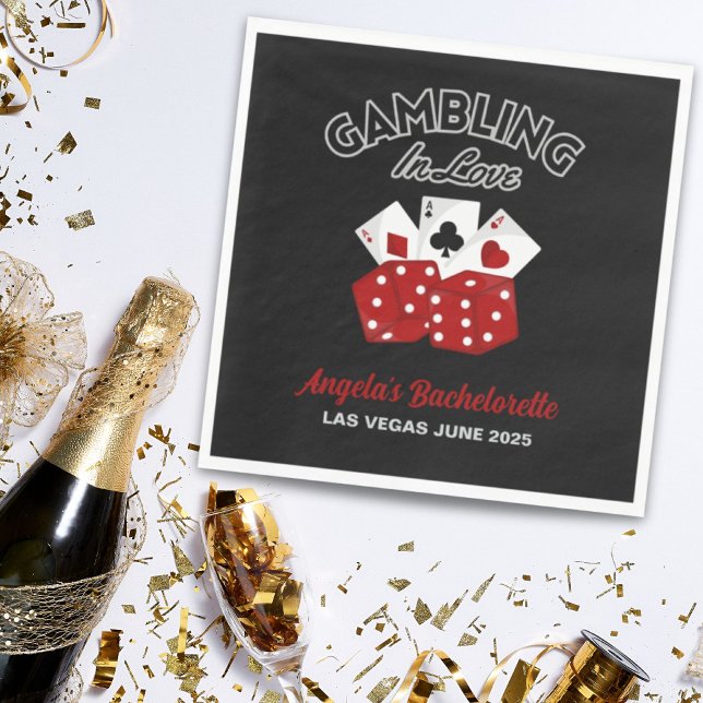 Serviette En Papier Casino personnalisé Las Vegas Bachelorette Party (Personalized Casino Las Vegas Bachelorette Party Napkins)