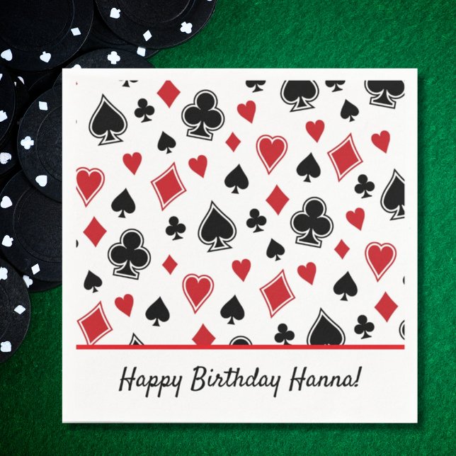Serviette En Papier Casino Poker Theme Card Shark Birthday (Créateur téléchargé)