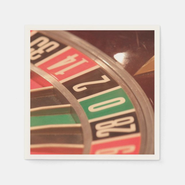 Serviette En Papier Casino Roulette Roulette Roulette Roue Vintage Sty (Devant)